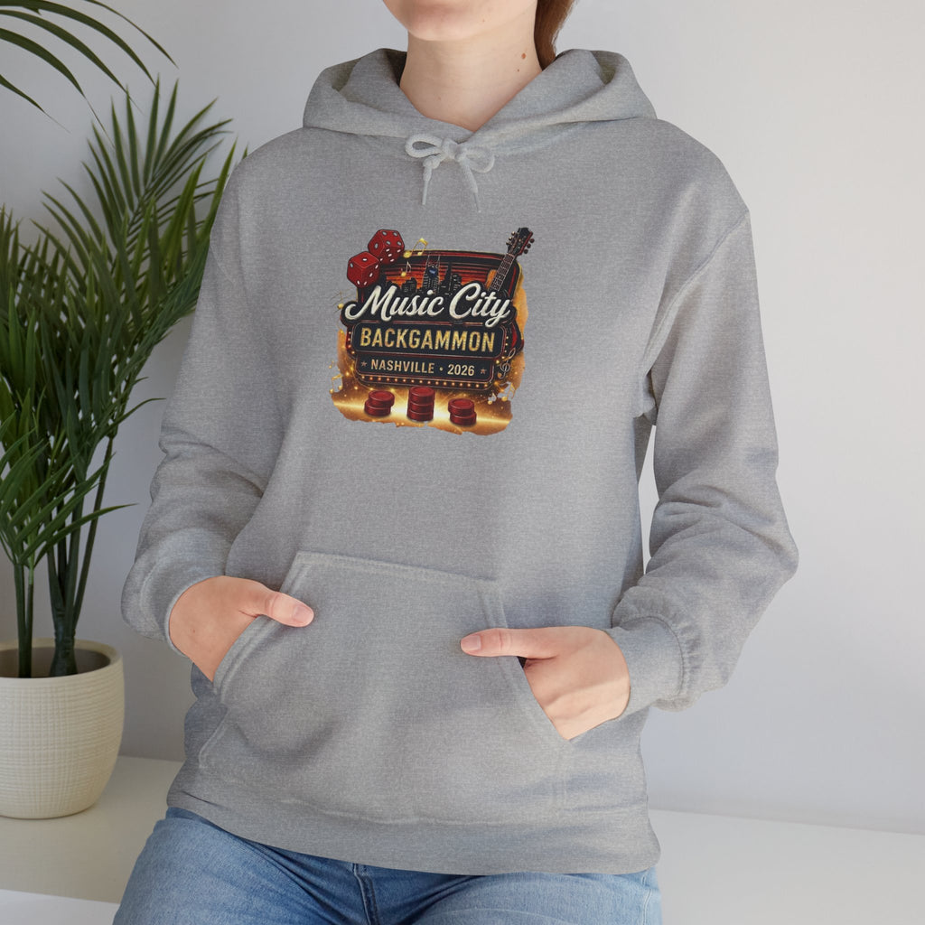Music City Backgammon Nashville 2026 — Unisex Heavy Blend™ Hooded Sweatshirt