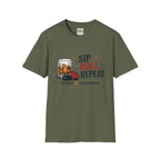 Sip Roll Repeat T-Shirt — Bourbon & Backgammon Tee