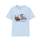 Sip Roll Repeat T-Shirt — Bourbon & Backgammon Tee