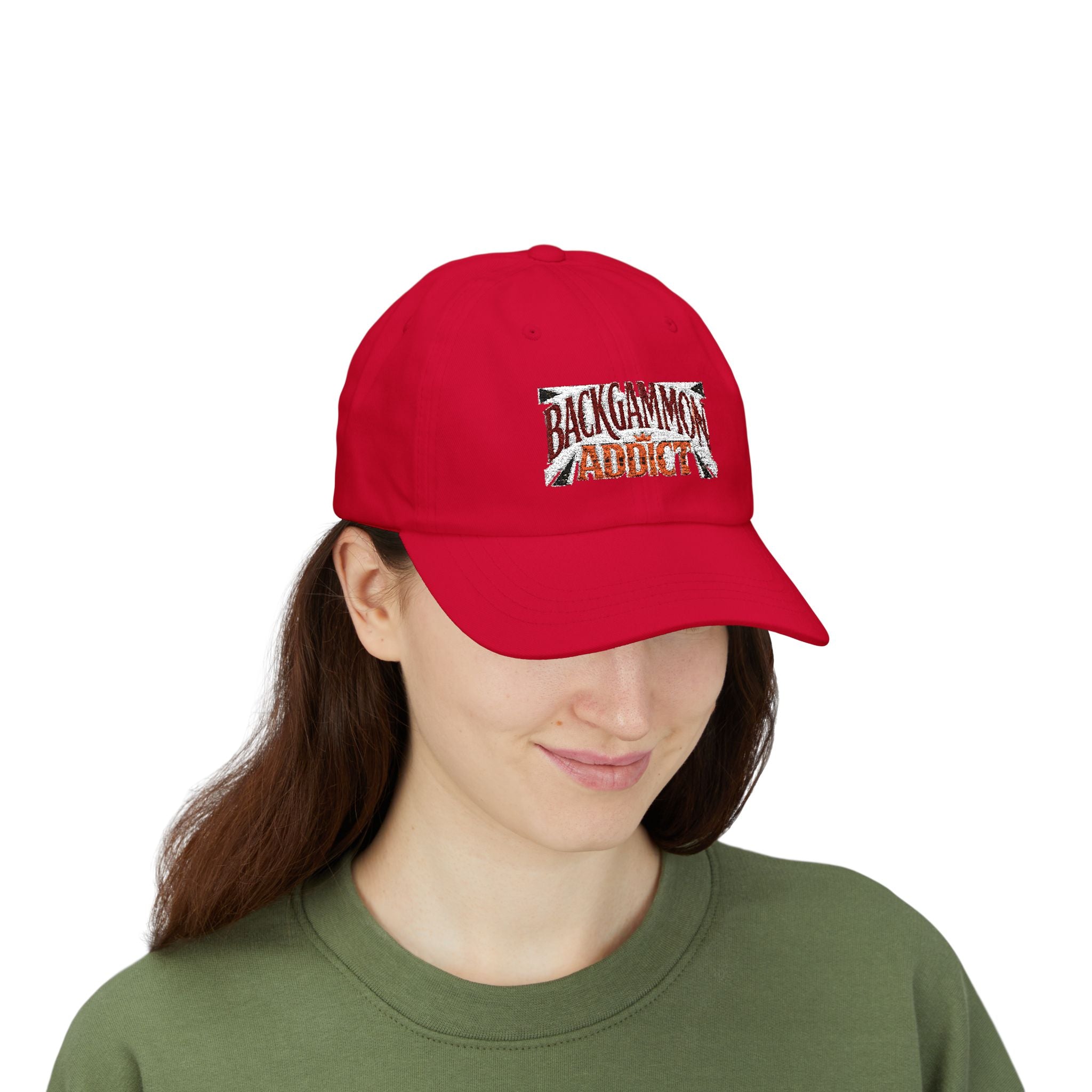 Backgammon Addict Dad Cap — Embroidered Backgammon Hat for Players