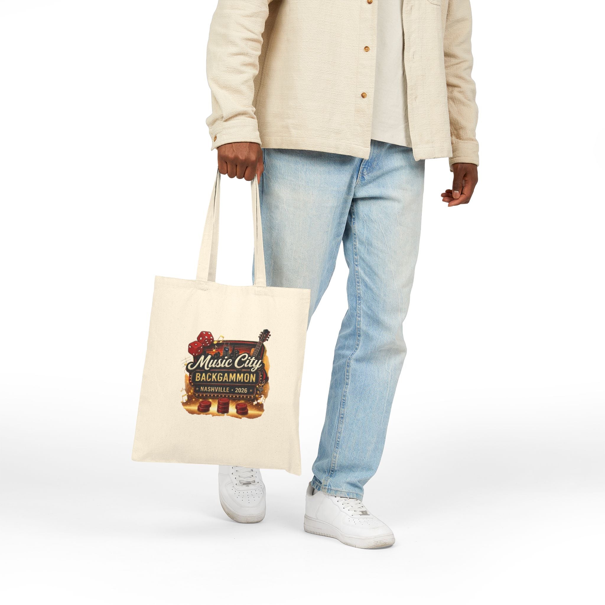 Tote Bag — Music City Backgammon Nashville 2026 Canvas Tote