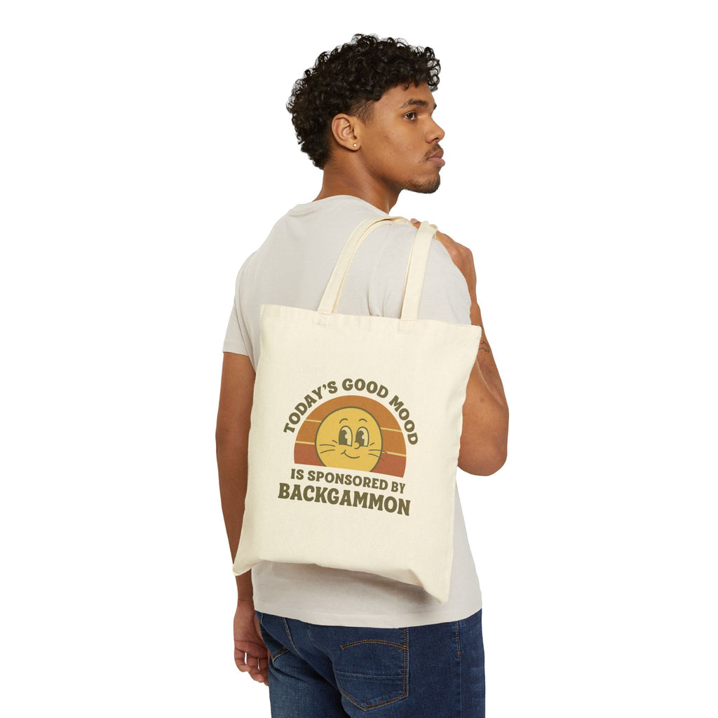 Today’s Good Mood Is Sponsored By Backgammon Cotton Canvas Tote Bag