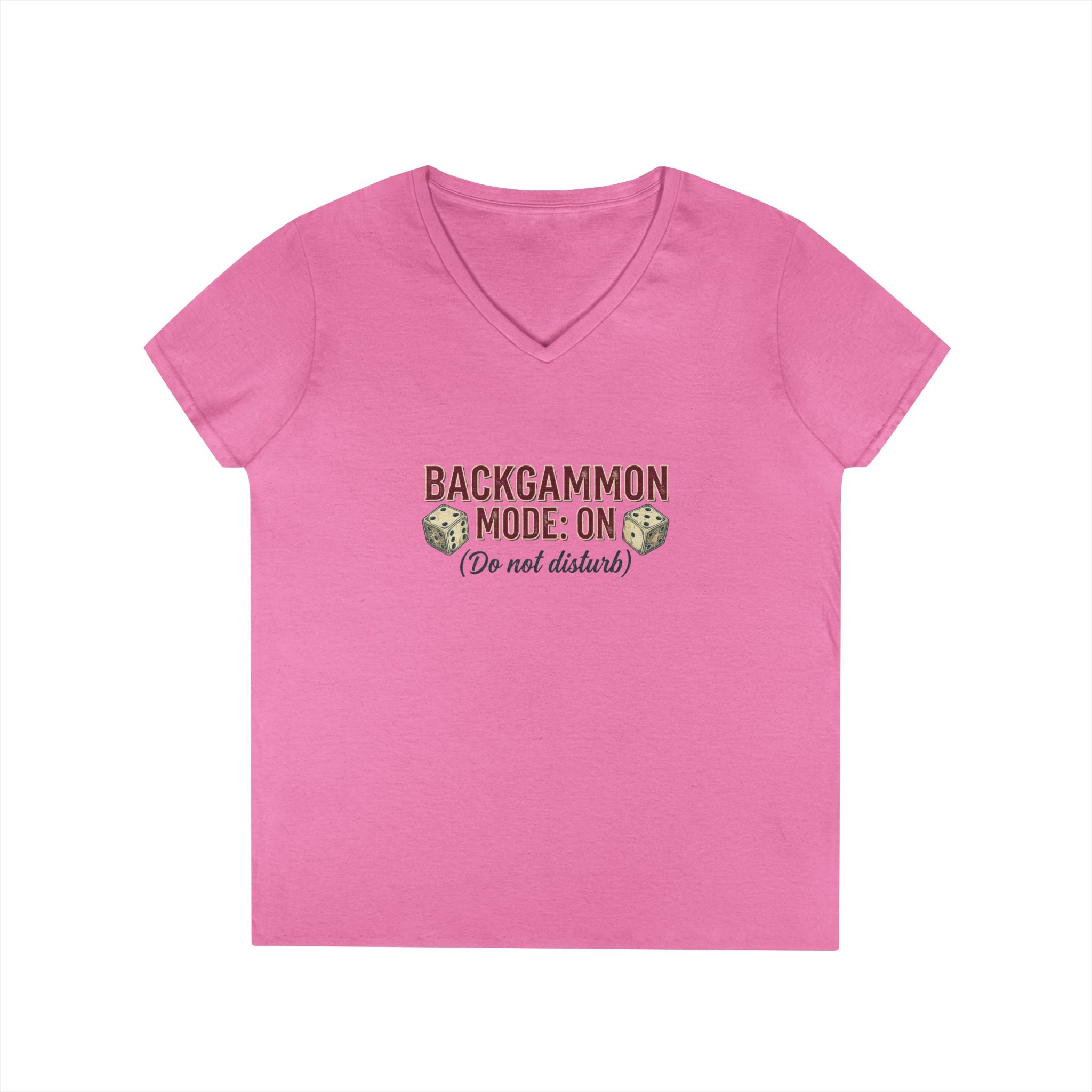 Backgammon Mode: On Do Not Disturb Ladies' V-Neck T-Shirt