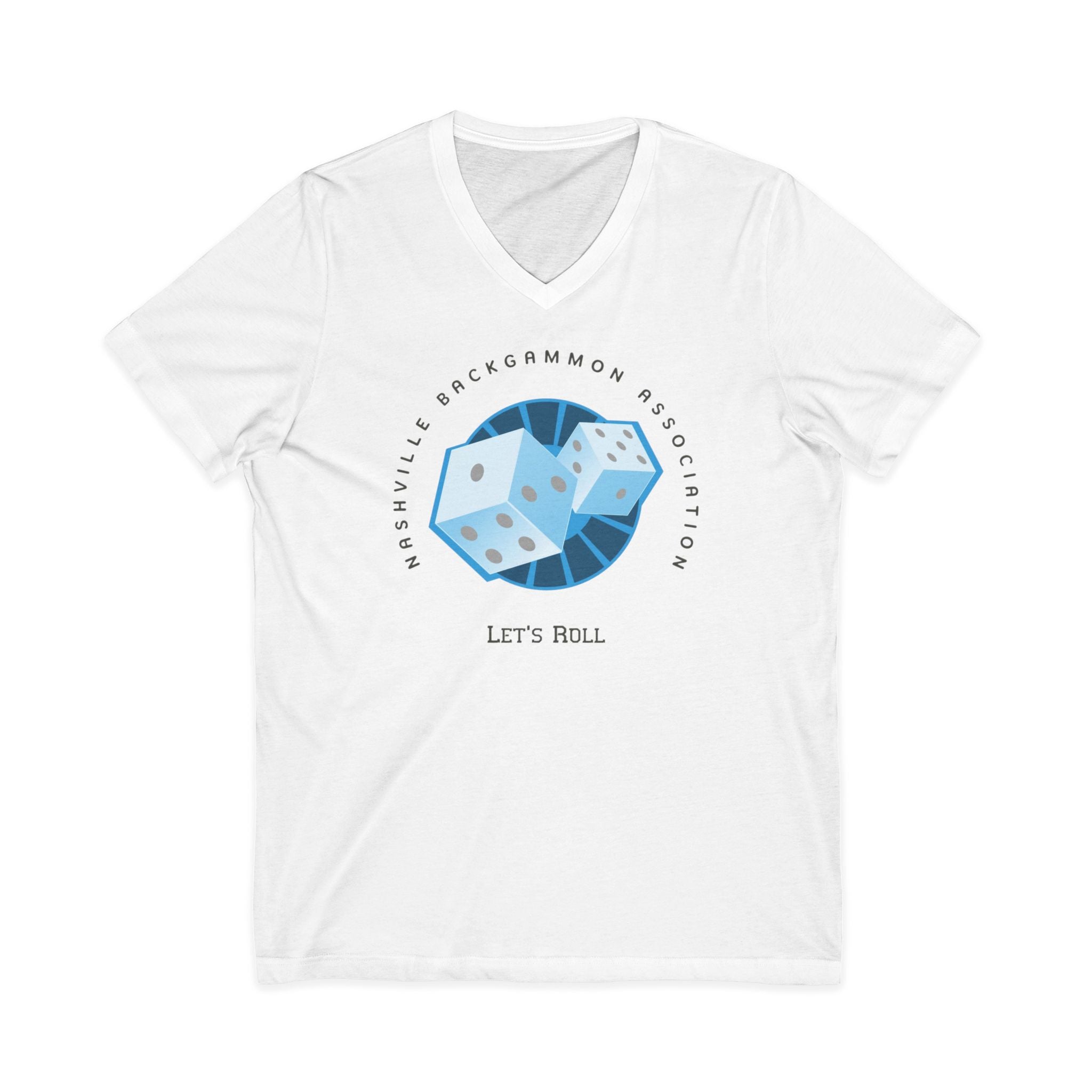 Nashville Backgammon Association "Let's Roll" V-Neck Tee