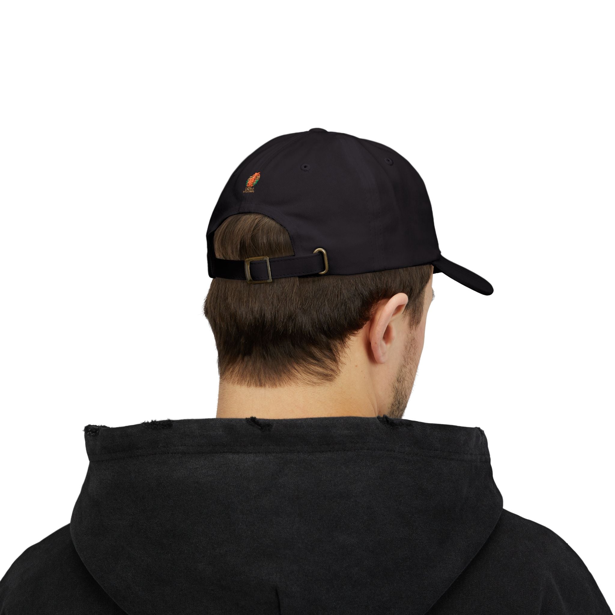 Cats & Backgammon Dad Cap — Retro Orange Cat Embroidered Baseball Hat