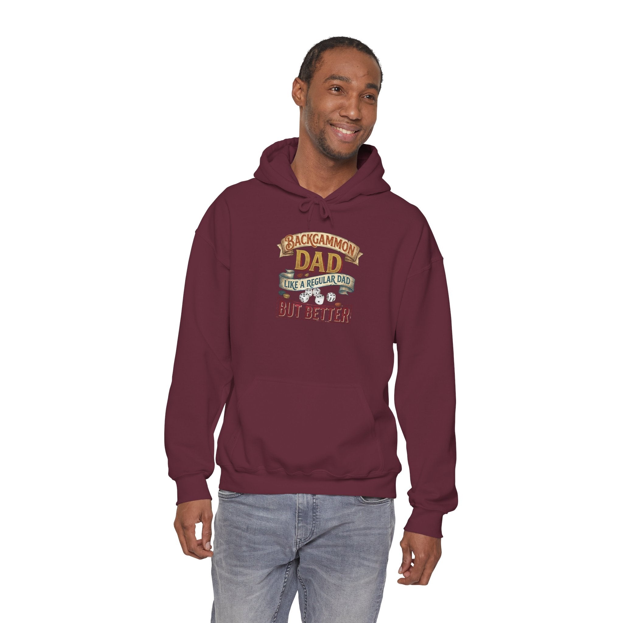 Backgammon Dad "Like a Regular Dad But Better" Unisex Heavy Blend™ Hooded Sweatshirt