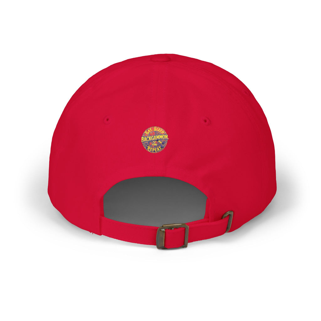 Eat. Sleep. Backgammon. Repeat. Cap — Embroidered Baseball Hat