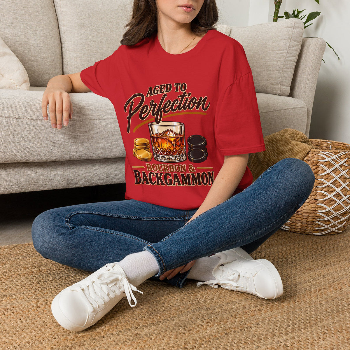 Aged to Perfection – Bourbon & Backgammon T-Shirt