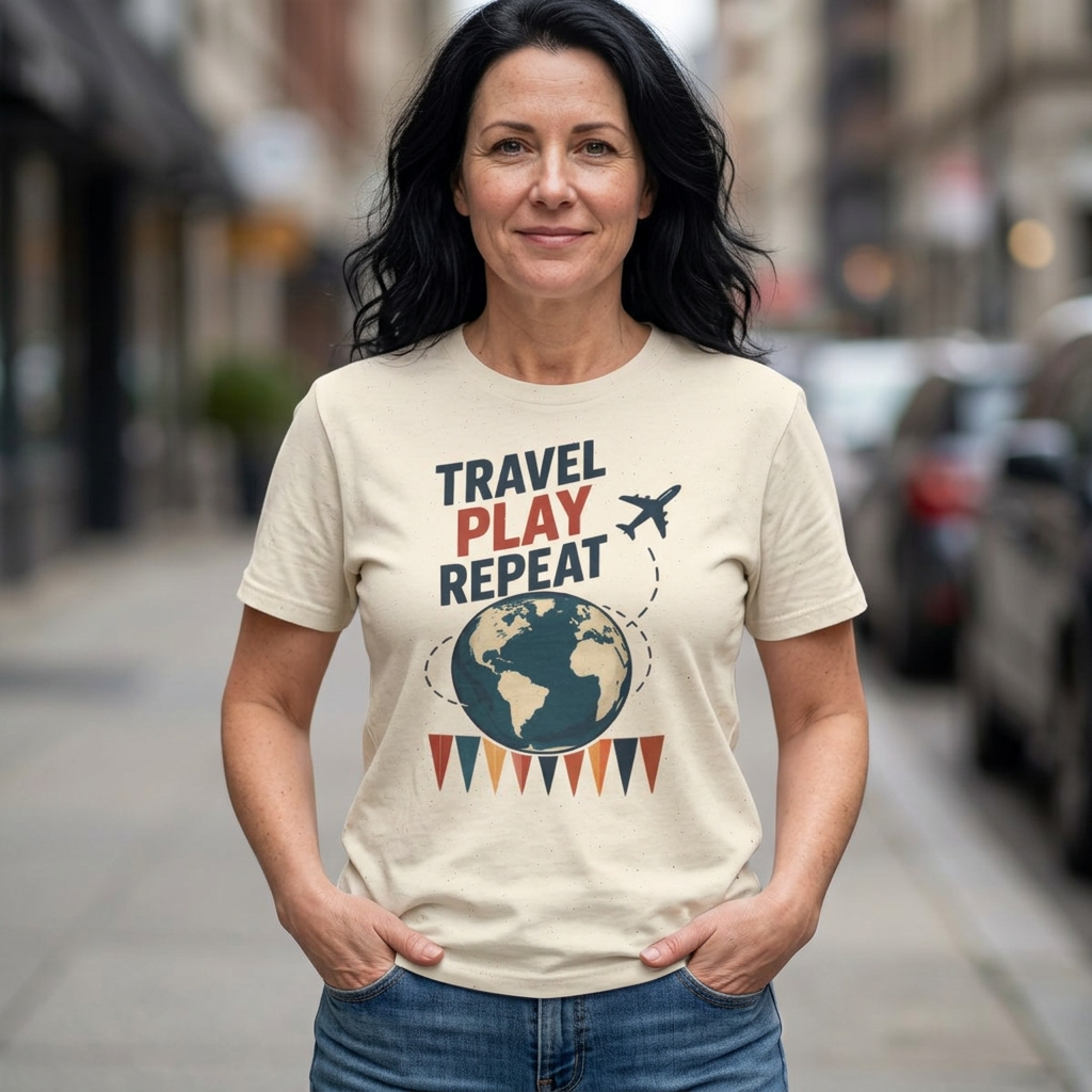 Travel Play Repeat T-Shirt – Backgammon