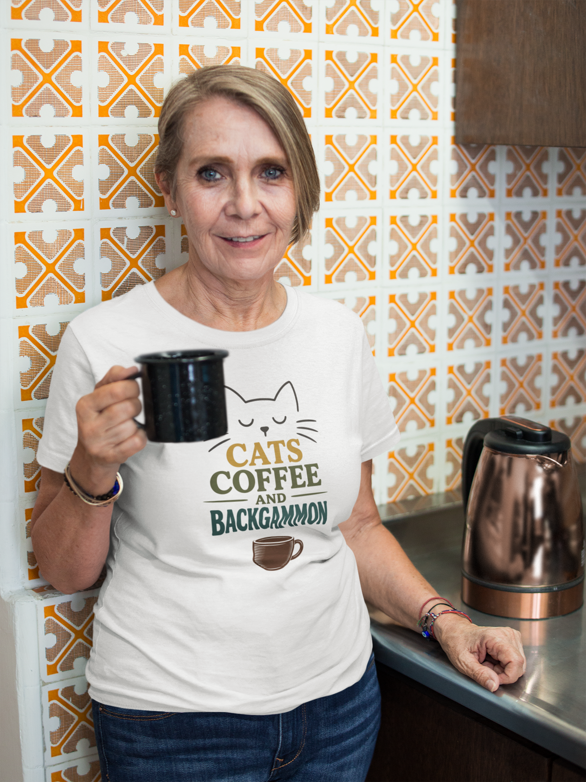 Cats, Coffee and Backgammon 1 T-Shirt