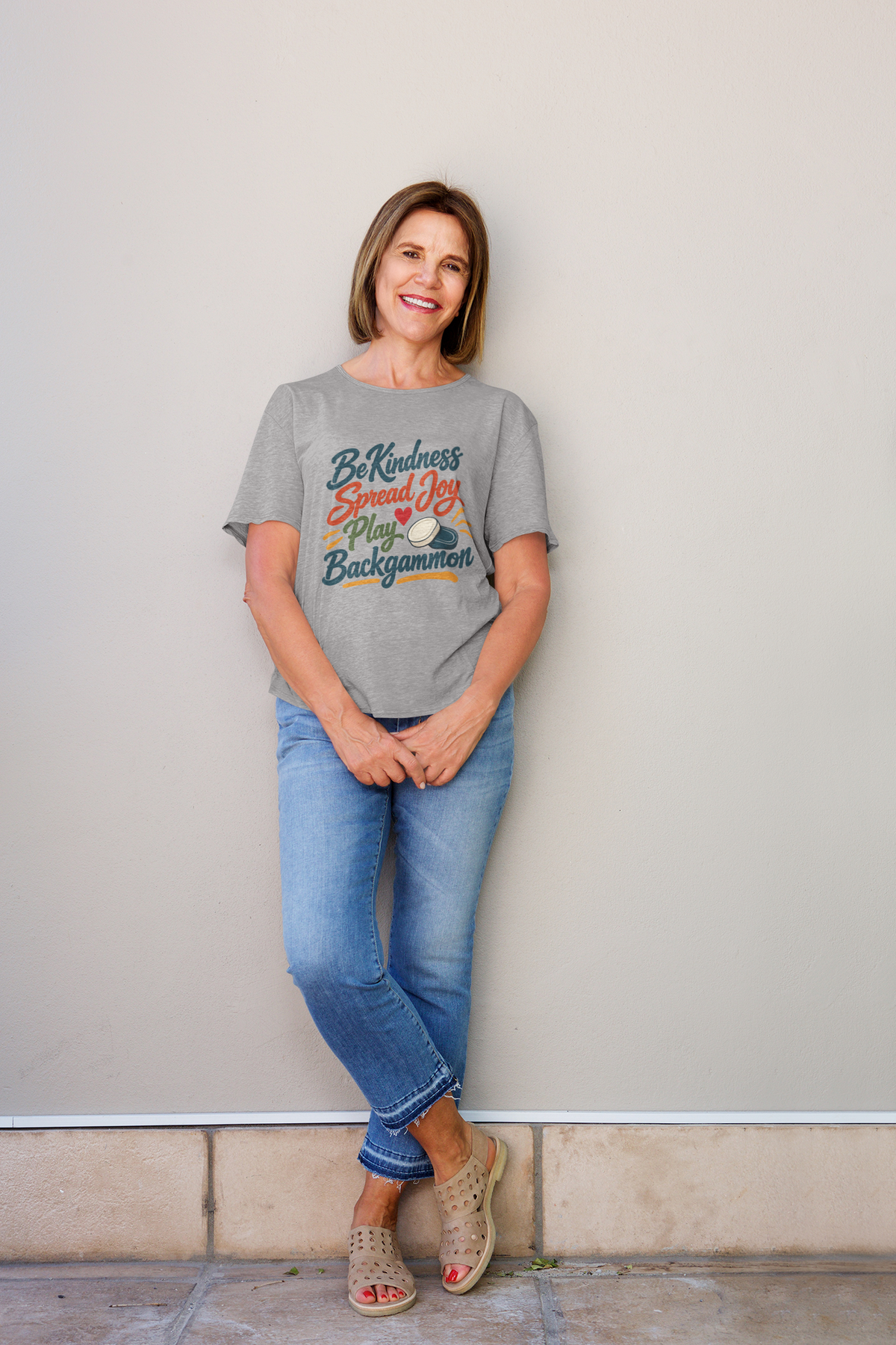 Backgammon T-Shirt — "Be Kindness Spread Joy Play Backgammon"