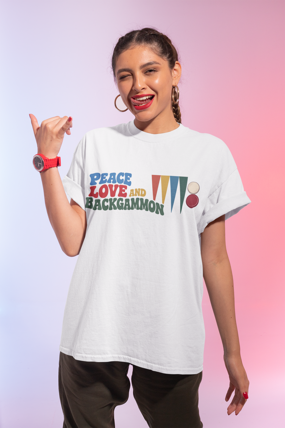 Peace, Love and Backgammon T-Shirt