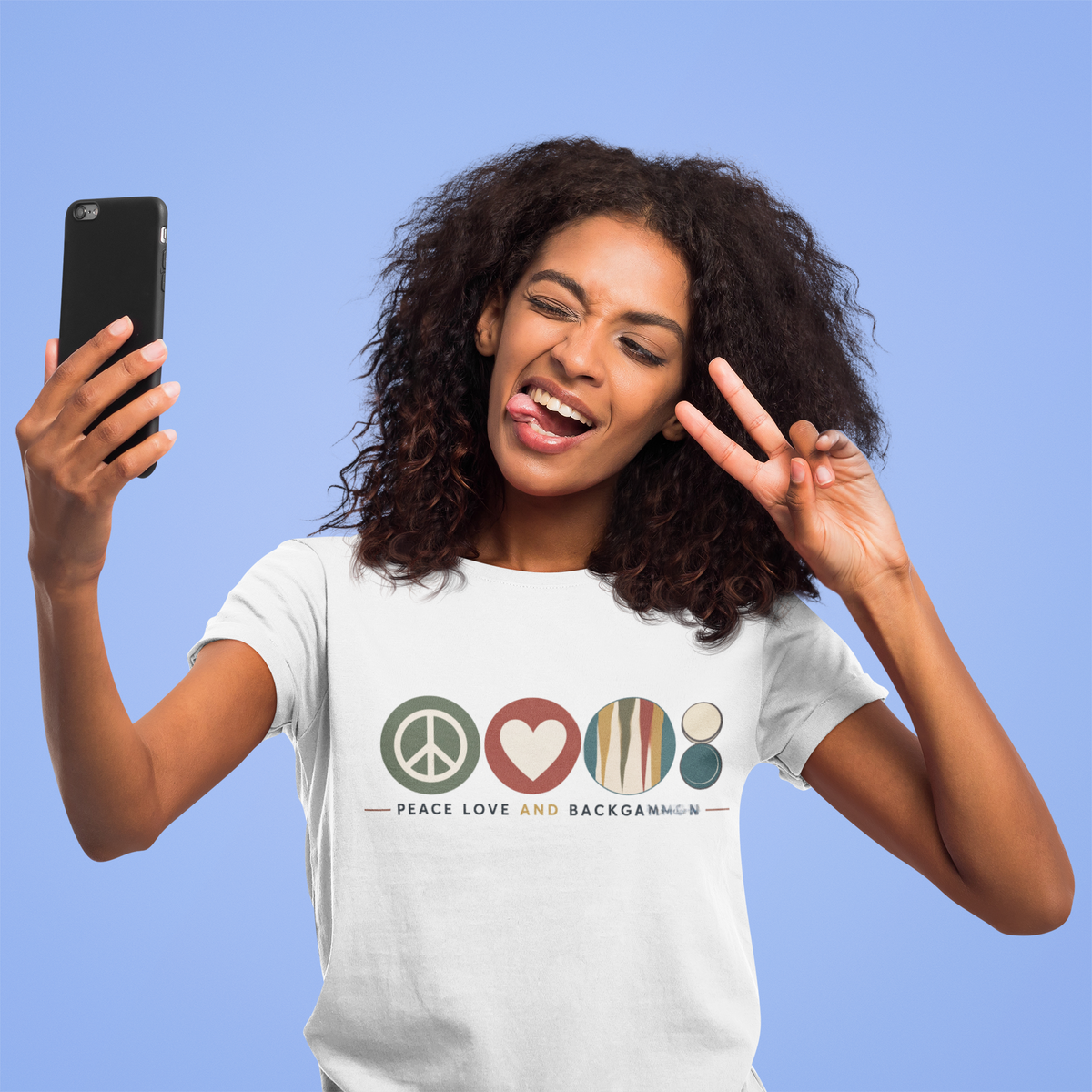 Peace Love and Backgammon 2 T-Shirt