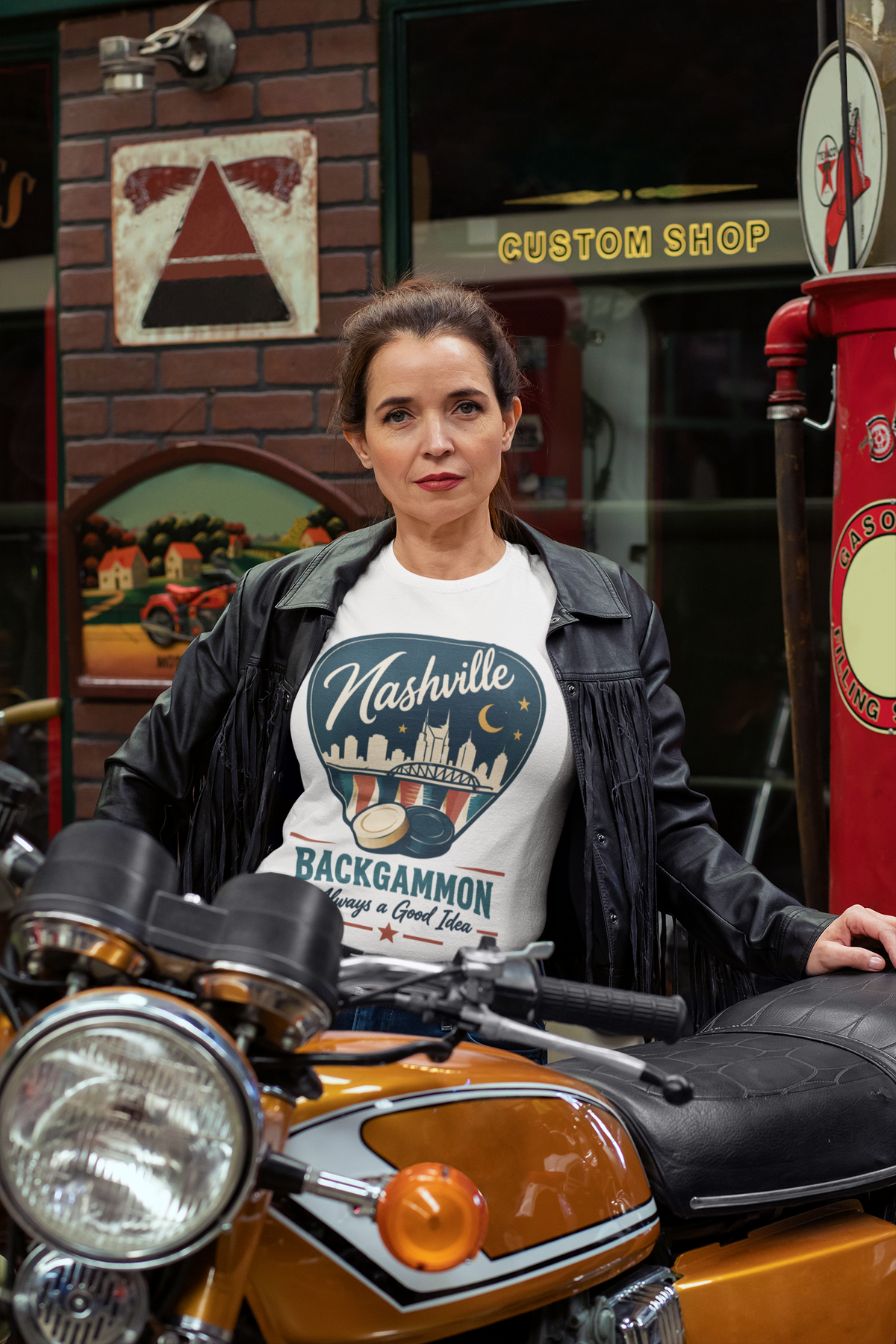 Nashville and Backgammon 2 T-Shirt — "Always a Good Idea" Vintage City Game Tee