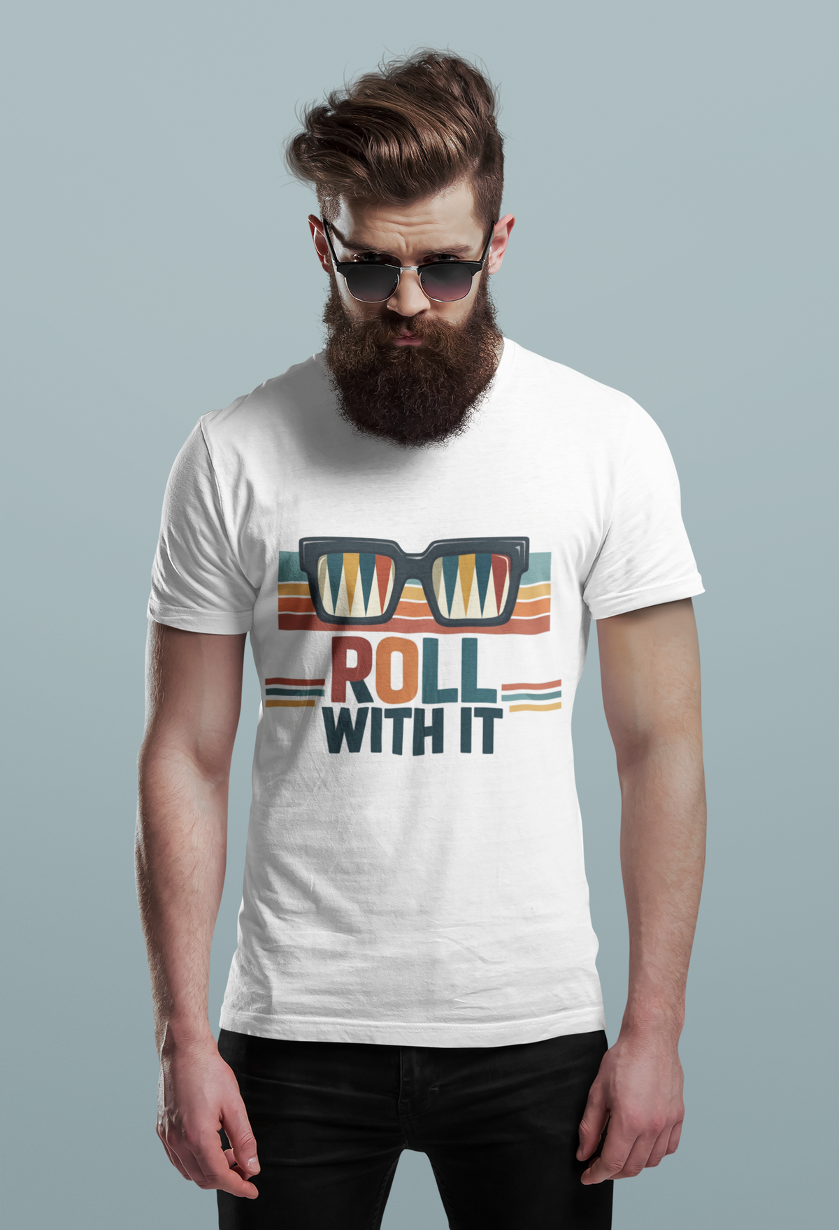 Roll with it 2 T-Shirt — Retro Summer Vibes Graphic Tee