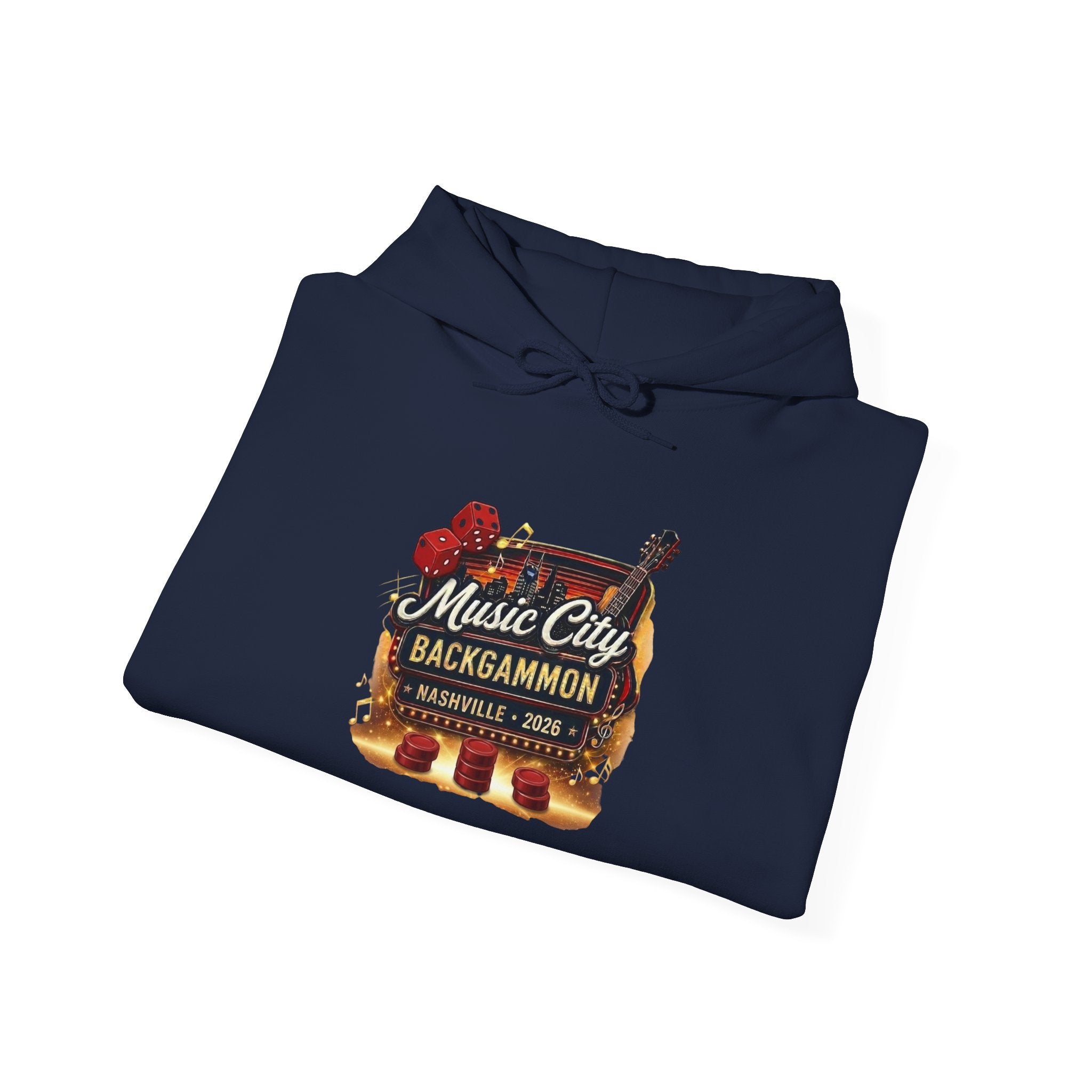 Music City Backgammon Nashville 2026 — Unisex Heavy Blend™ Hooded Sweatshirt