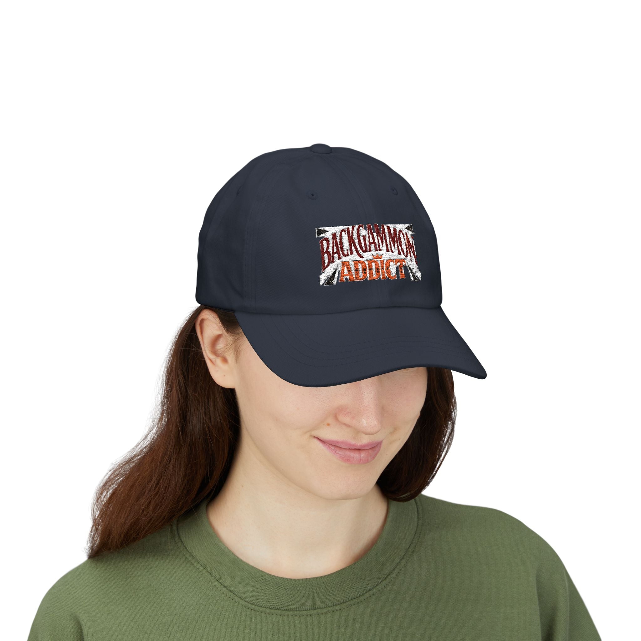 Backgammon Addict Dad Cap — Embroidered Backgammon Hat for Players
