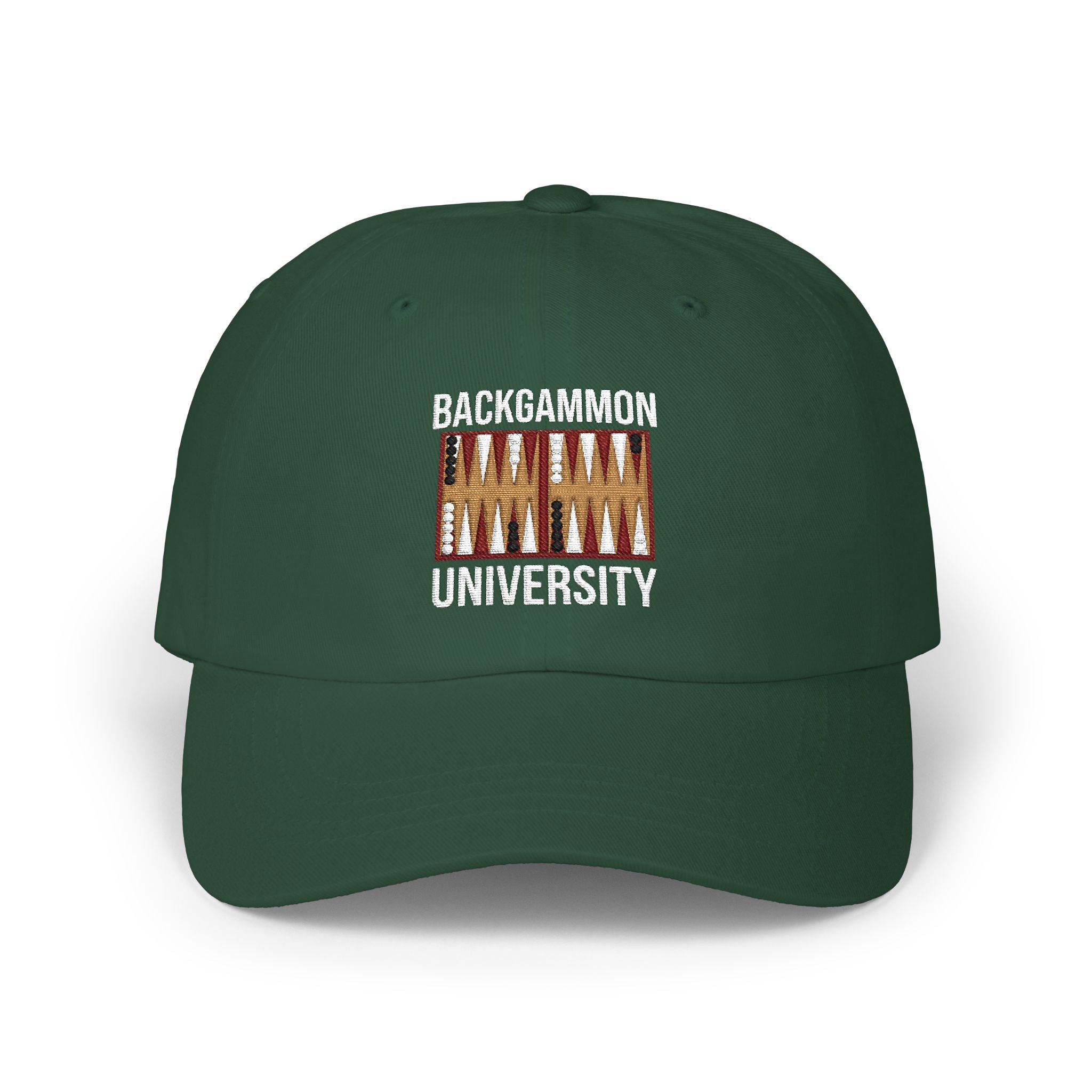Backgammon University Dad Cap — Vintage Backgammon Board Baseball Hat