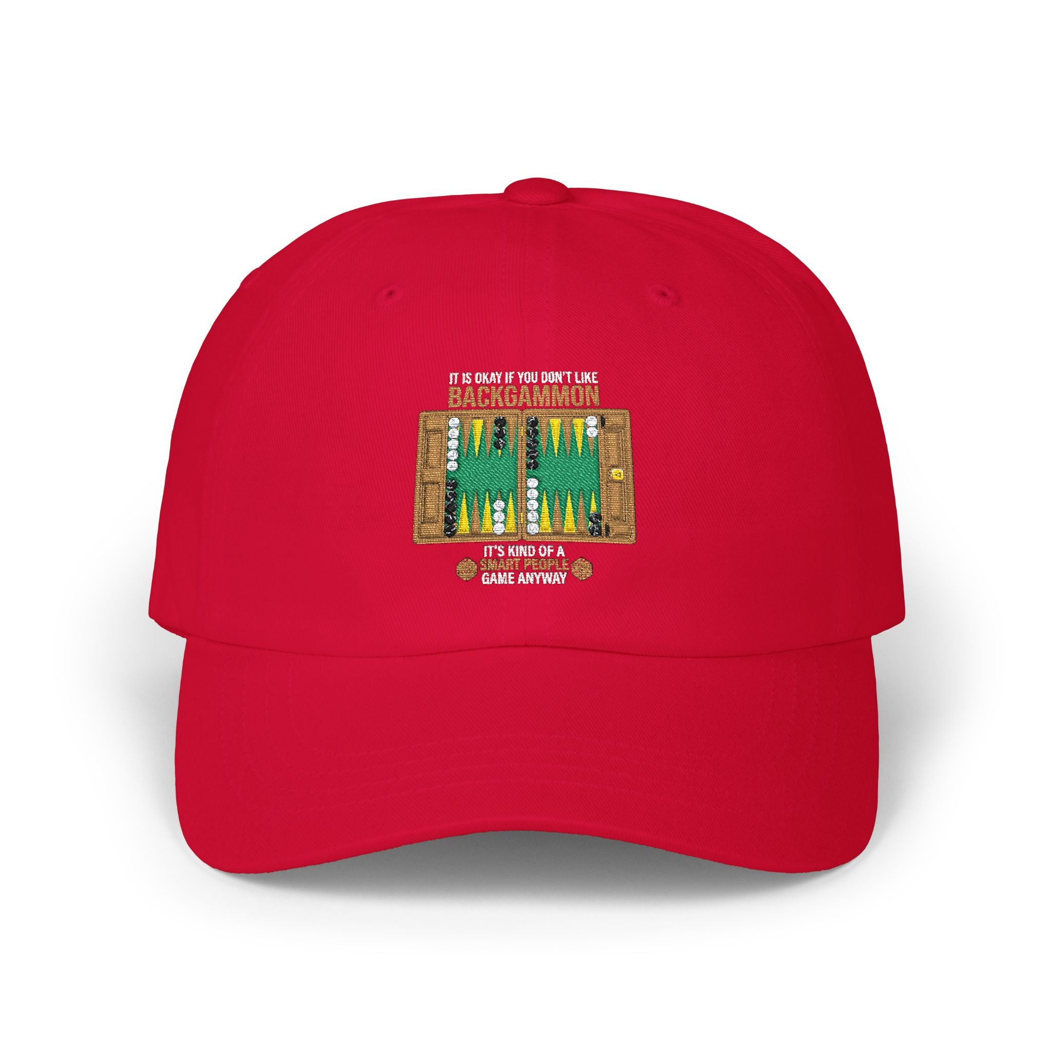 "It's Okay If You Don't Like Backgammon"Dad Cap — Embroidered Backgammon Board Vintage Game Hat