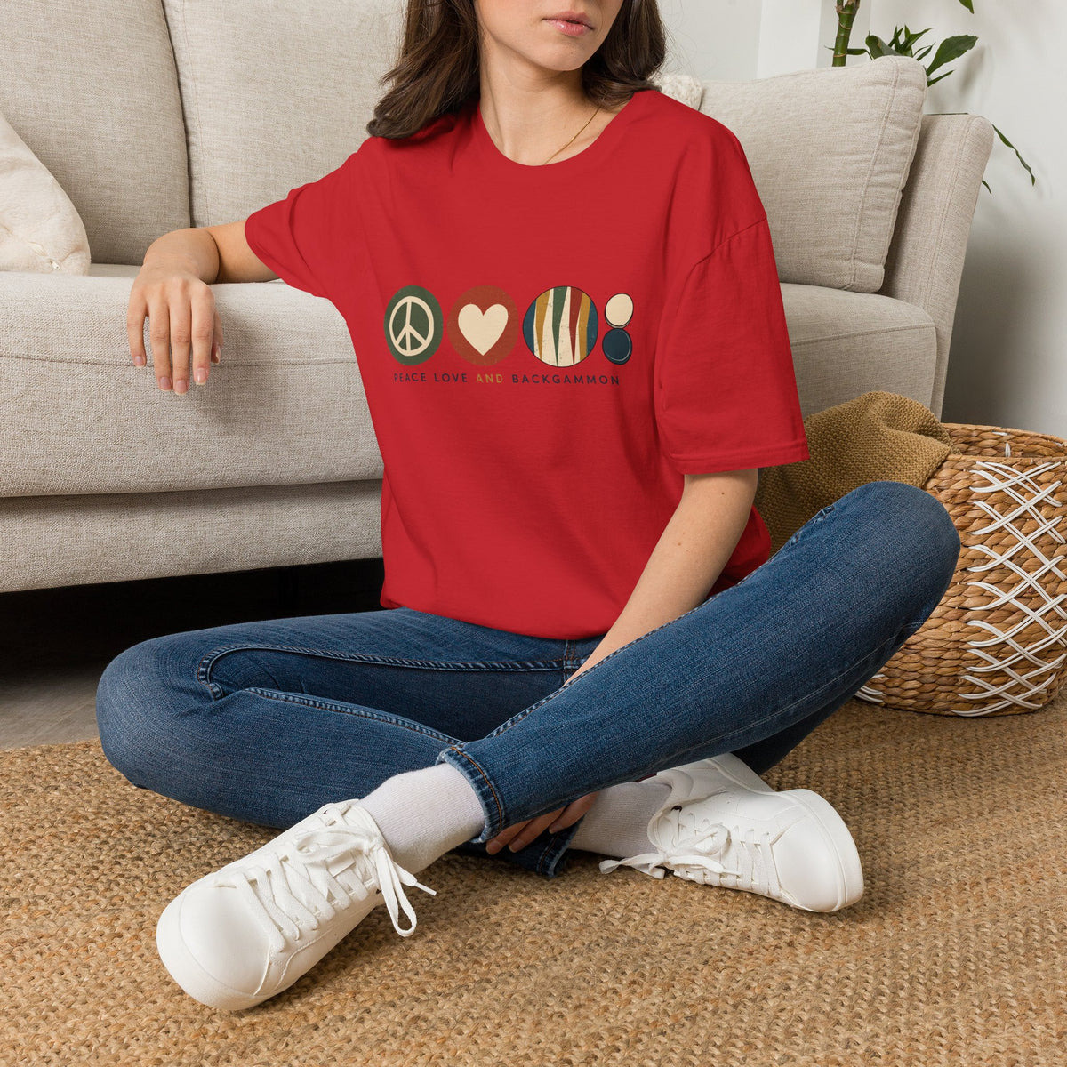 Peace Love and Backgammon 2 T-Shirt