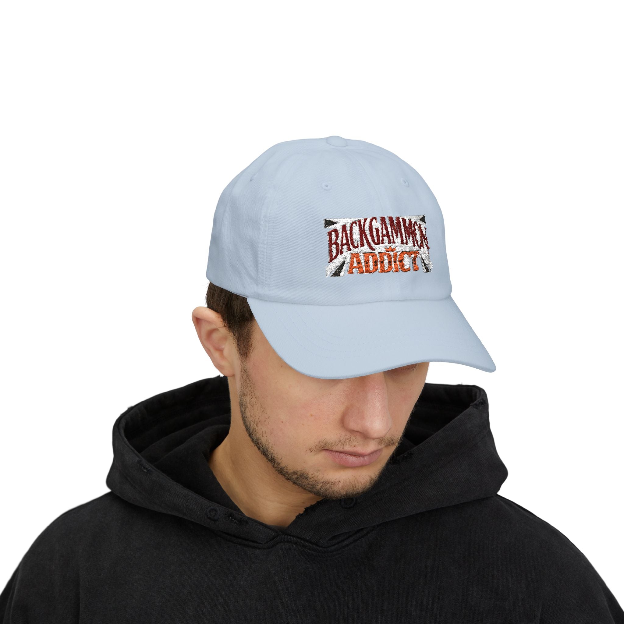 Backgammon Addict Dad Cap — Embroidered Backgammon Hat for Players