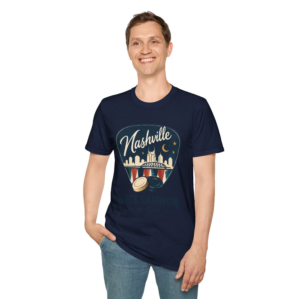 Nashville and Backgammon 2 T-Shirt — "Always a Good Idea" Vintage City Game Tee