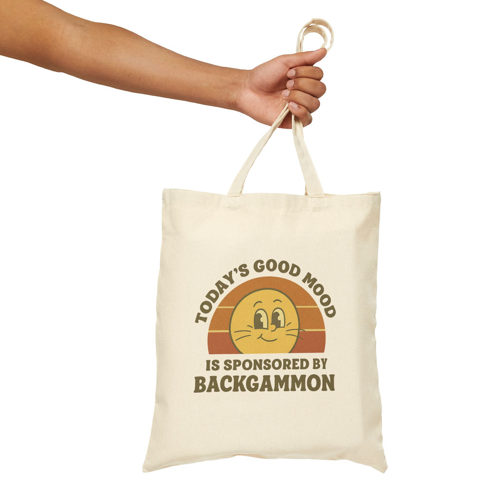 Today’s Good Mood Is Sponsored By Backgammon Cotton Canvas Tote Bag