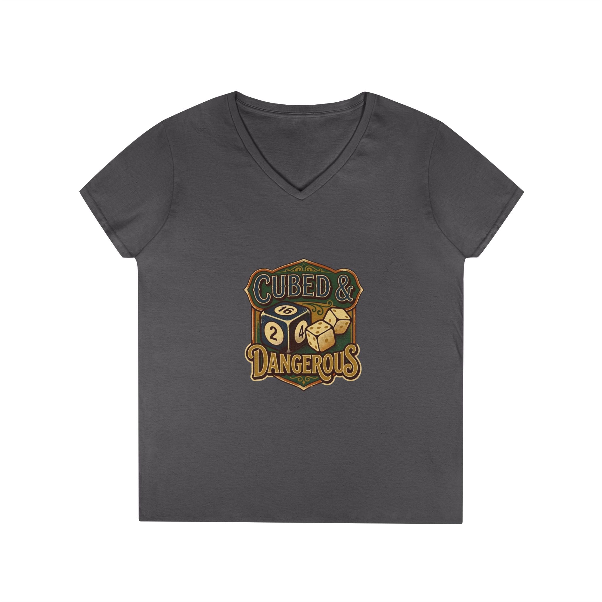 Cubed & Dangerous Ladies' V-Neck T-Shirt