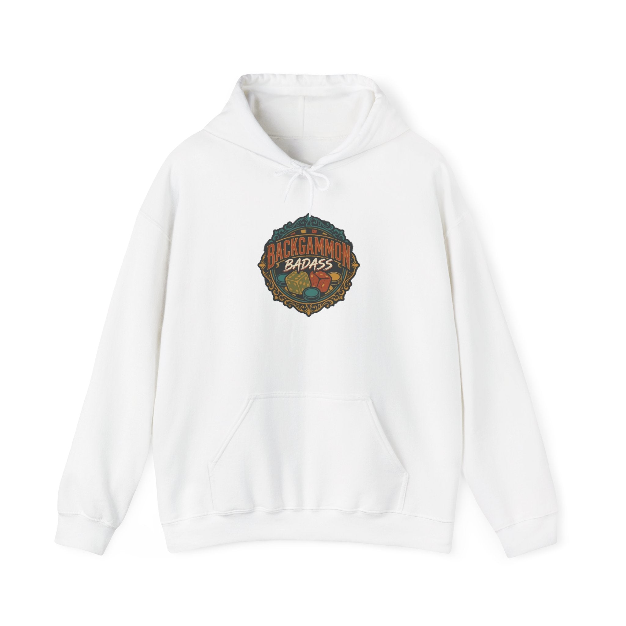Backgammon Badass Unisex Heavy Blend™ Hooded Sweatshirt