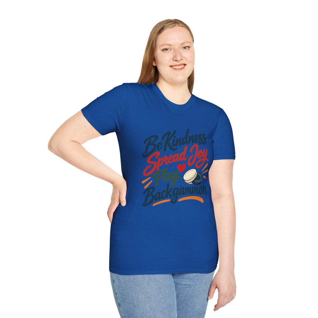 Backgammon T-Shirt — "Be Kindness Spread Joy Play Backgammon"
