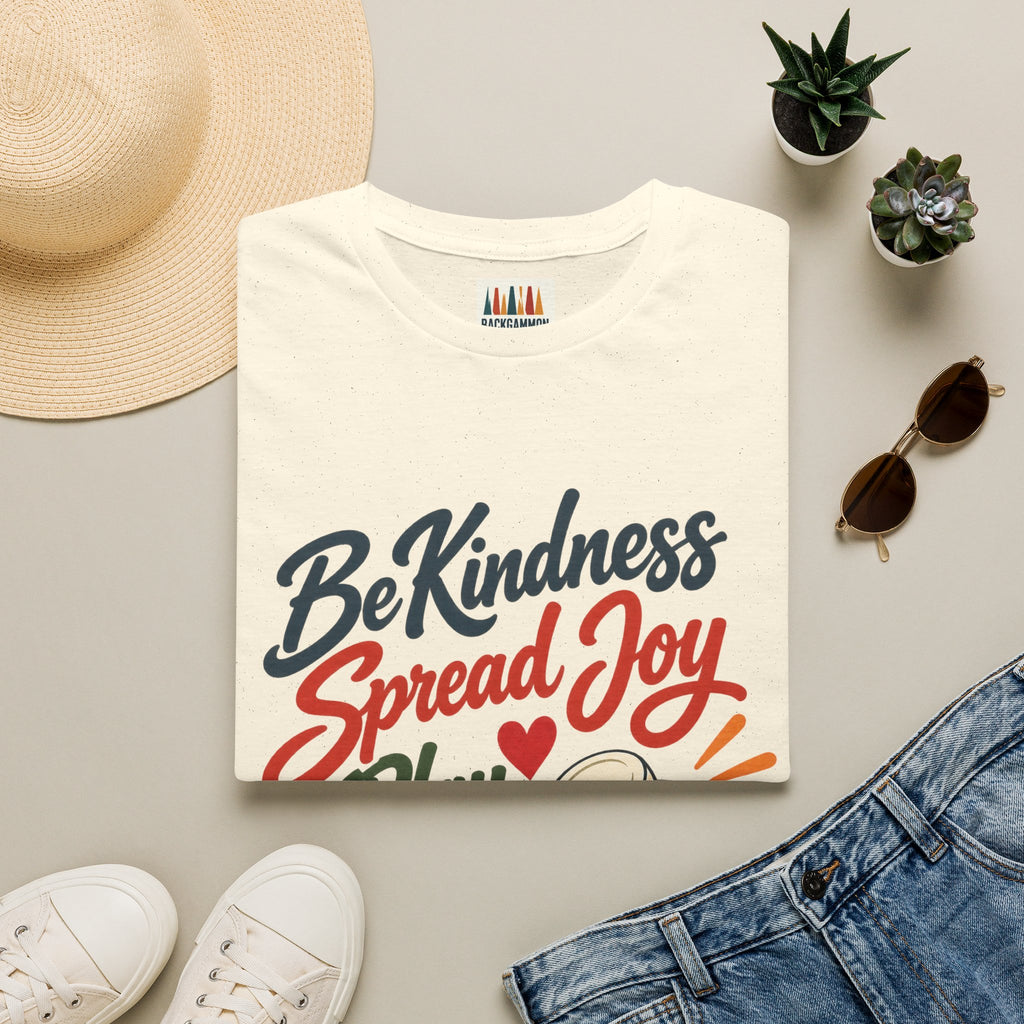 Backgammon T-Shirt — "Be Kindness Spread Joy Play Backgammon"