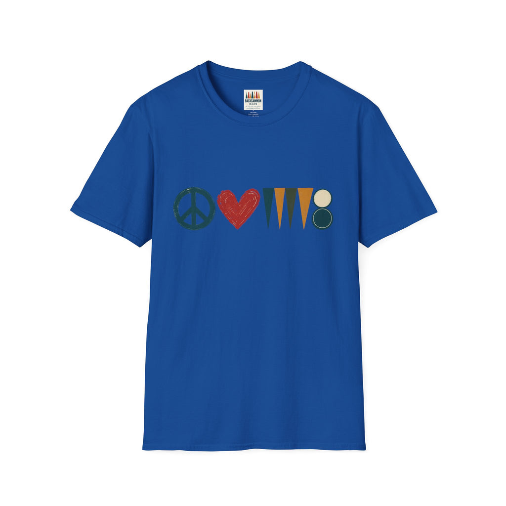 peace love and backgammon 3 T-Shirt — Retro Nature Wildlife Tee