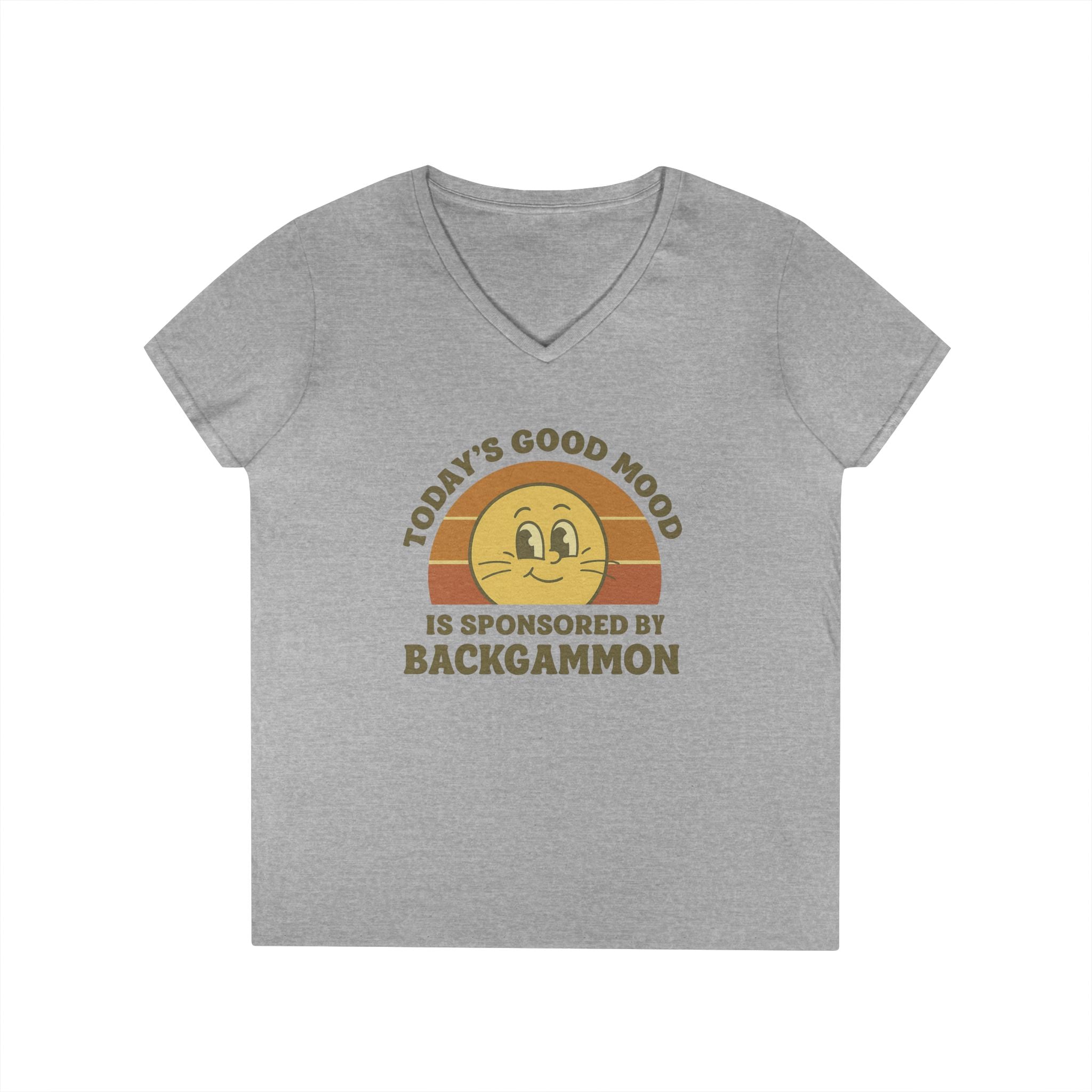 Today’s Good Mood Is Sponsored By Backgammon Ladies' V-Neck T-Shirt