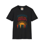 Backgammon Cheaper Than Therapy T-Shirt – Retro Sunset Board Game Tee