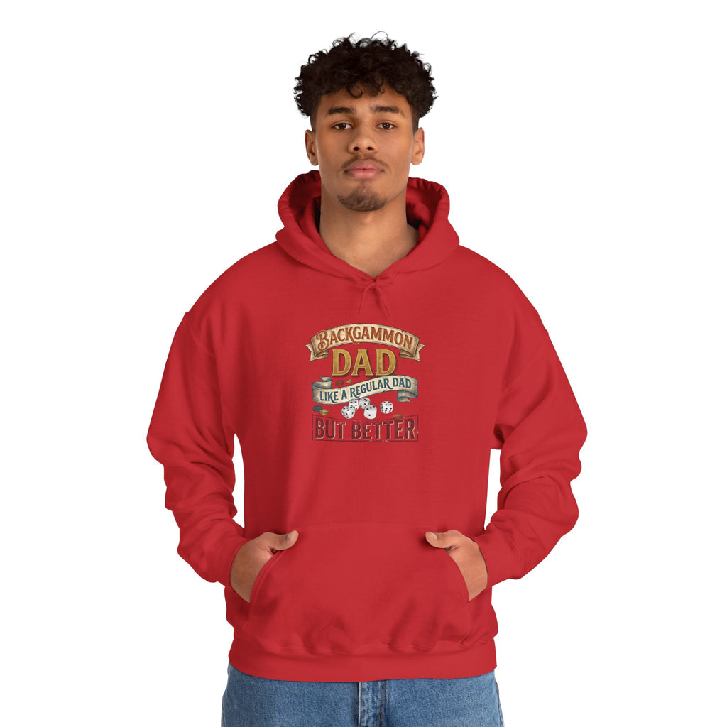 Backgammon Dad "Like a Regular Dad But Better" Unisex Heavy Blend™ Hooded Sweatshirt