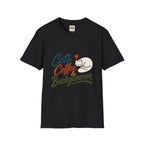 Cats, Coffee & Backgammon 2 T-Shirt — Retro Cat Lover Tee