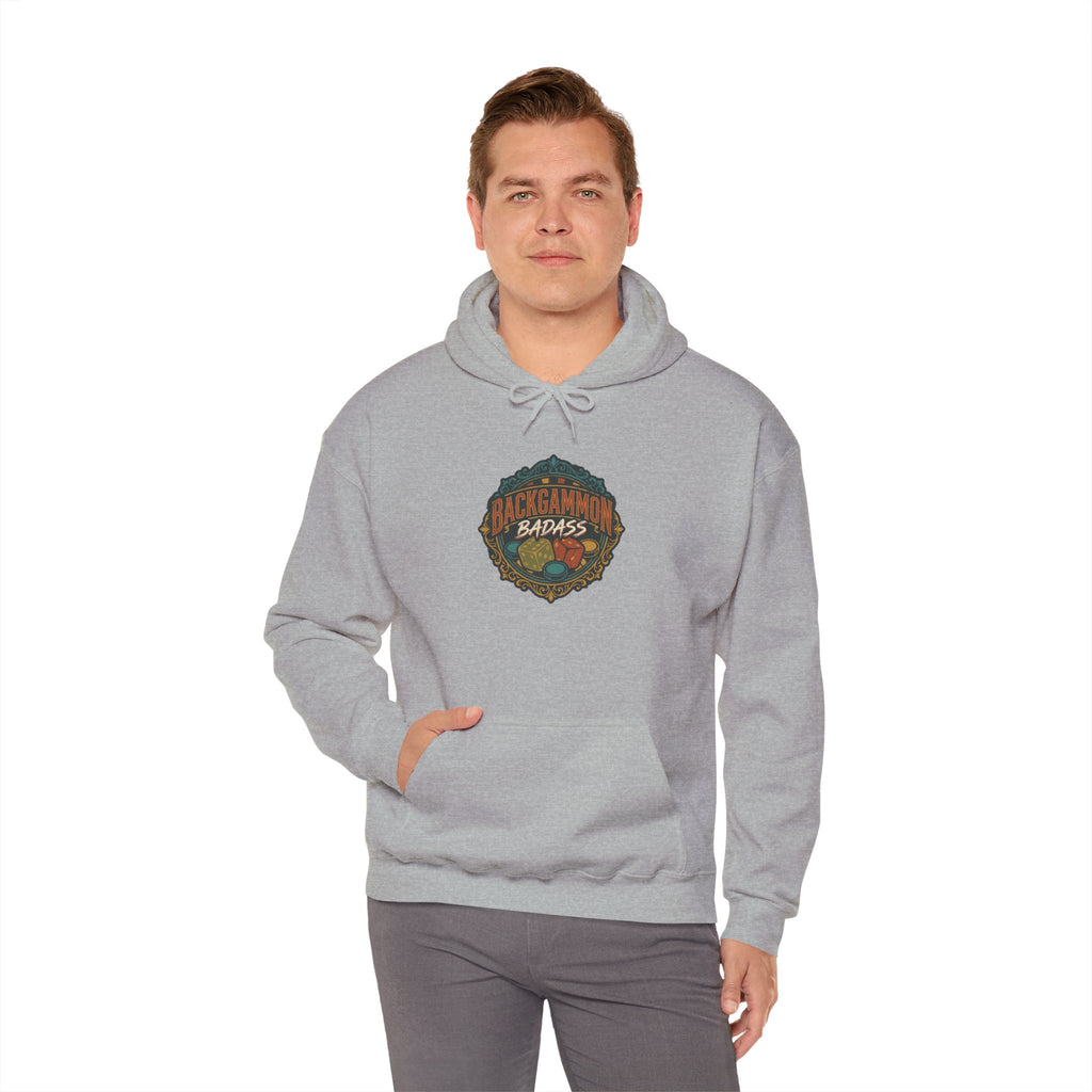 Backgammon Badass Unisex Heavy Blend™ Hooded Sweatshirt