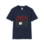 Backgammon T-Shirt — "Department of Strategy & Luck" Vintage Game Tee