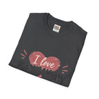 Backgammon Heart T-Shirt — "I Love Backgammon" Casual Tee