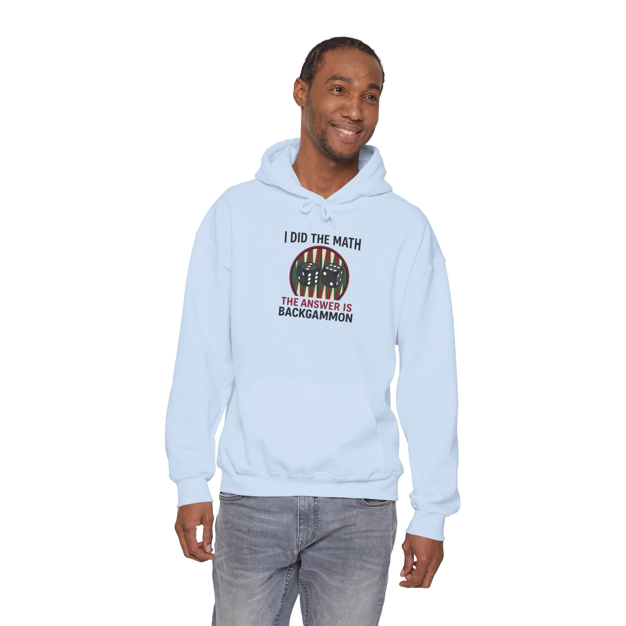 I Did The Math, The Answer Is Backgammon Unisex Heavy Blend™ Hooded Sweatshirt –  Cozy Game Night Sweatshirt
