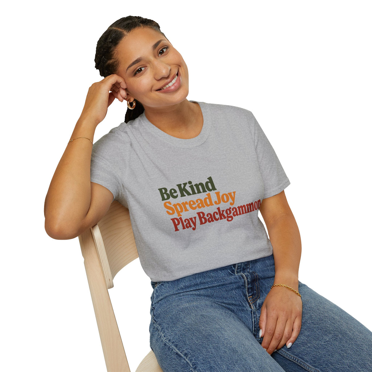 Backgammon T-Shirt — Be Kind Spread Joy Play Backgammon Tee