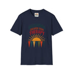 Backgammon Cheaper Than Therapy T-Shirt – Retro Sunset Board Game Tee