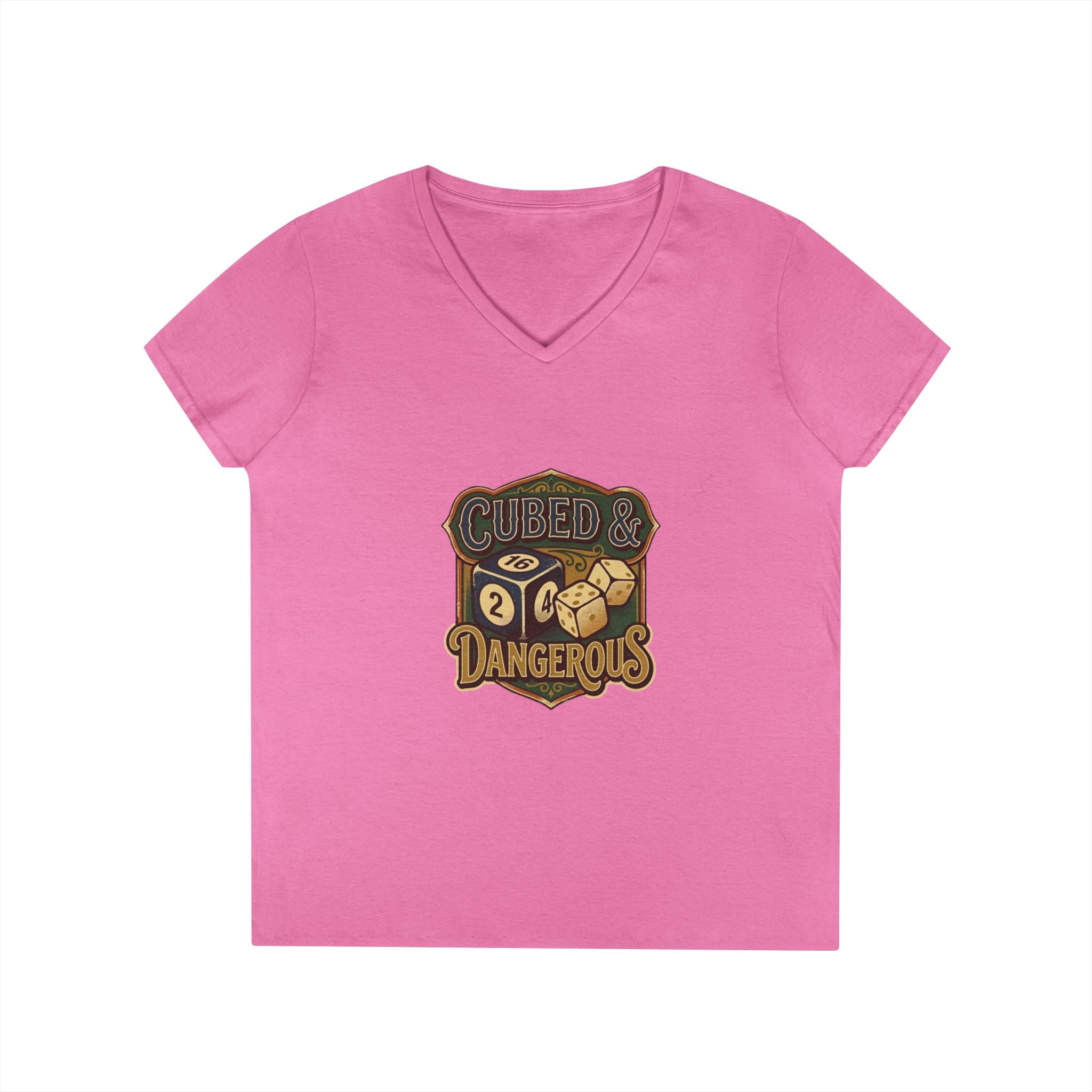 Cubed & Dangerous Ladies' V-Neck T-Shirt