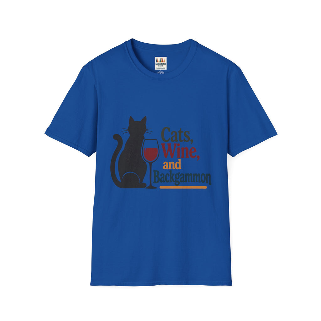 cats wine and backgammon 2 T-Shirt