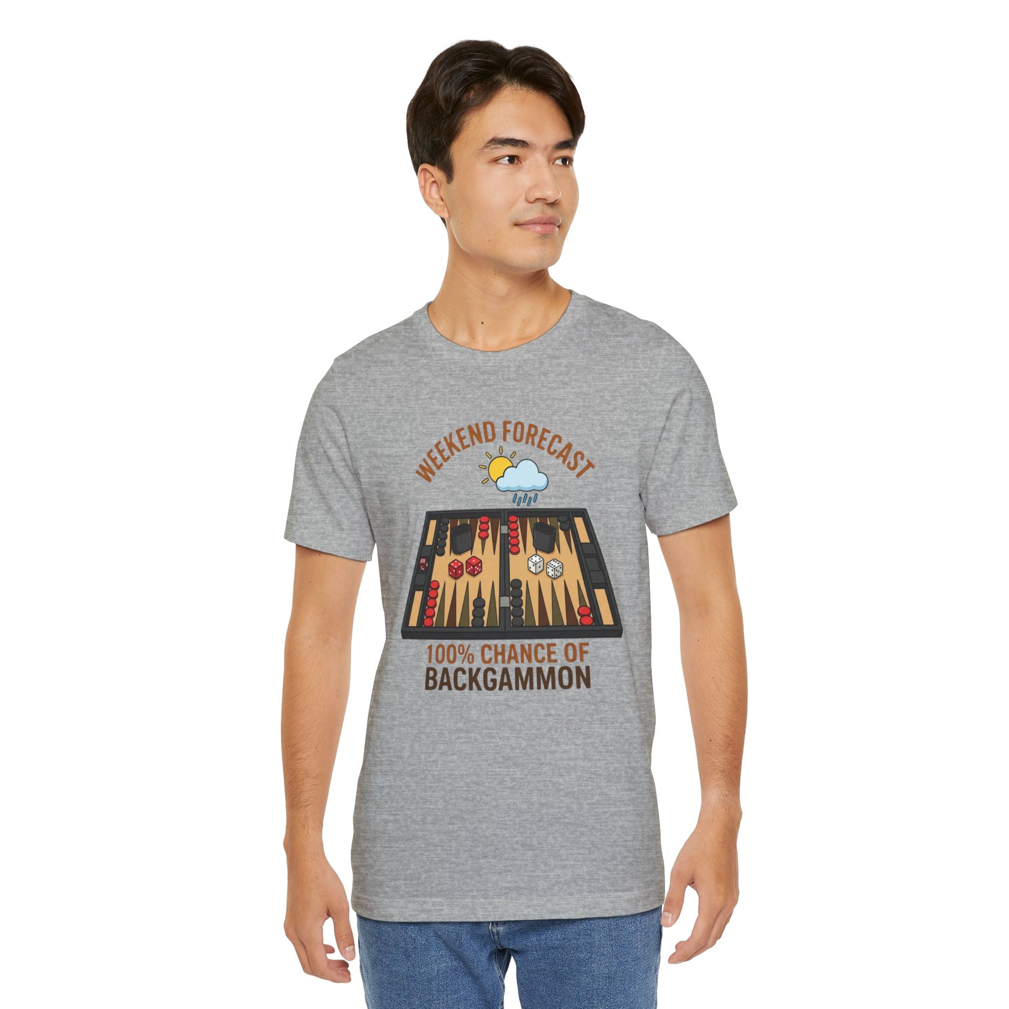 Weekend Forecast: 100% Chance of Backgammon Unisex Jersey T-shirt