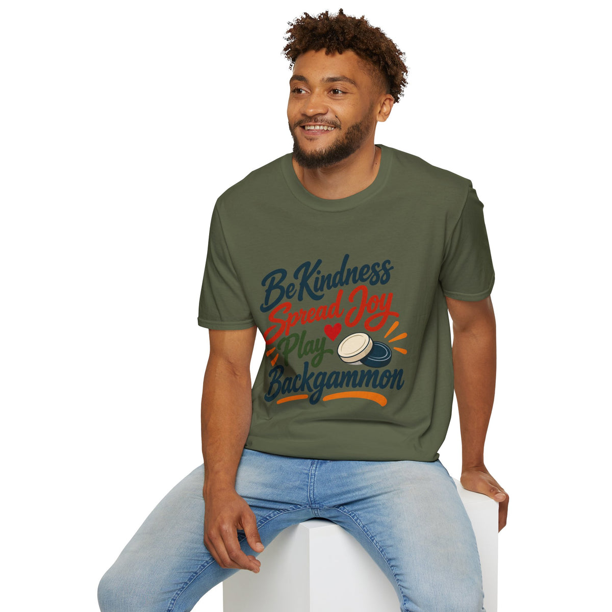 Backgammon T-Shirt — "Be Kindness Spread Joy Play Backgammon"