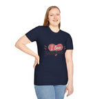 Backgammon Heart T-Shirt — "I Love Backgammon" Casual Tee