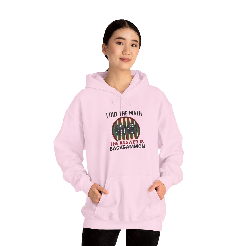 I Did The Math, The Answer Is Backgammon Unisex Heavy Blend™ Hooded Sweatshirt –  Cozy Game Night Sweatshirt