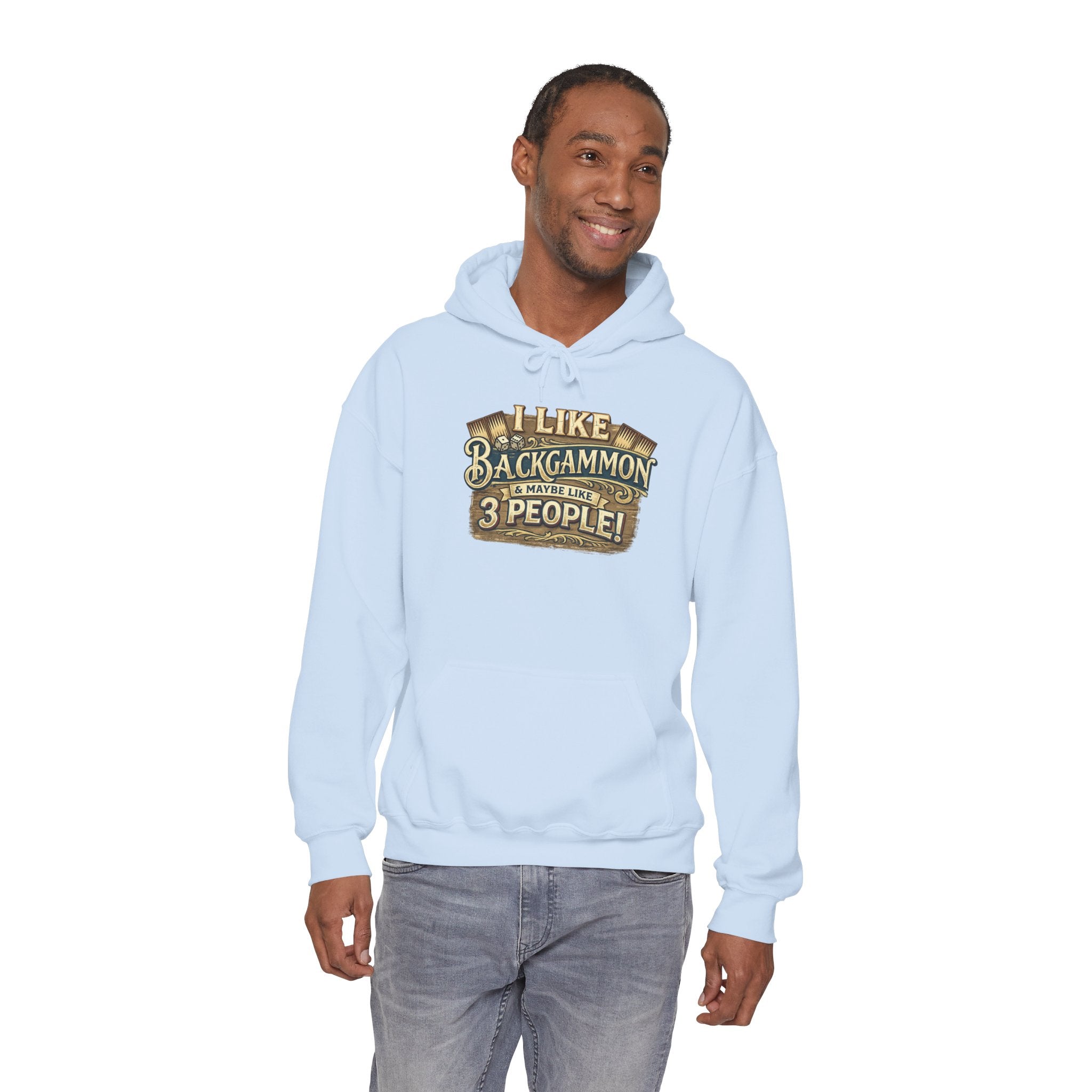 I Like Backgammon & Maybe Like 3 People Unisex Heavy Blend™ Hooded Sweatshirt