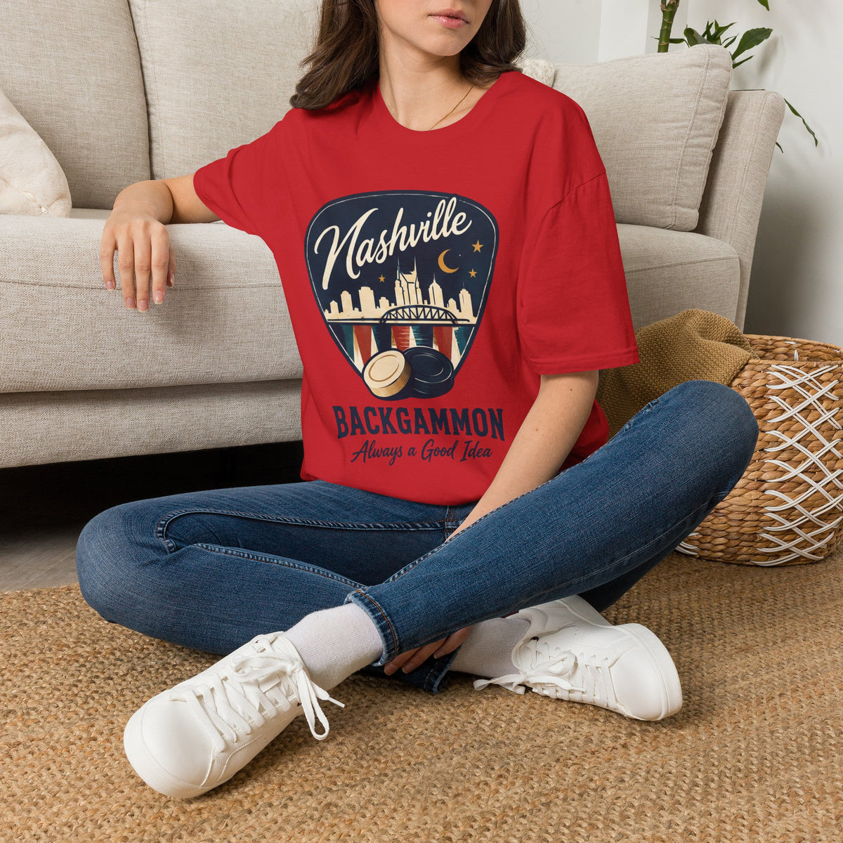 Nashville and Backgammon 2 T-Shirt — "Always a Good Idea" Vintage City Game Tee